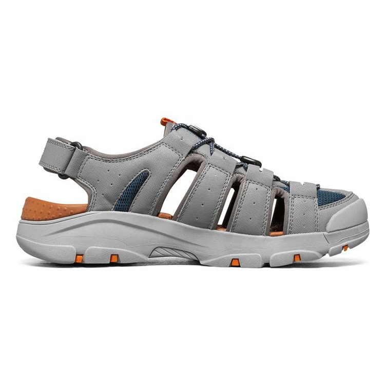 Grey OEM Accept JIAN ER Rubber EVA China Brand Customized Summer Outdoor Beach MD Synthetic Blue Men Boys Closed-toe Sandals