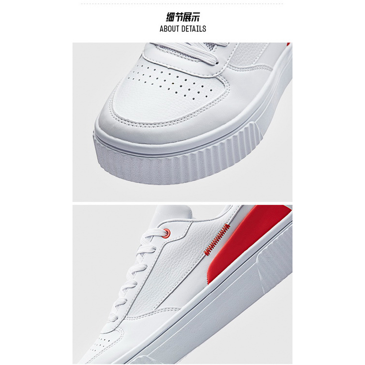 China Hot Selling Sport Sneakers Fashion Lace-Up White Skateboard Sneaker Women Men Casual Shoes